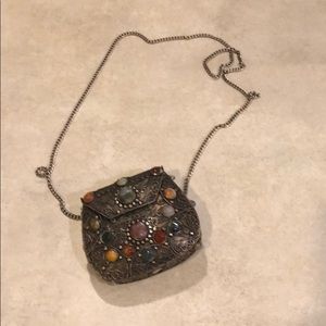 Metal and Stone Evening Bag